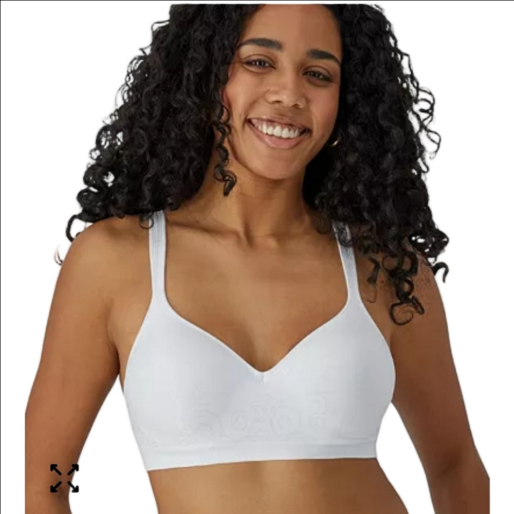 Bali White Seamless Bra Wireless Support Comfort Streatchy 36C